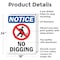 Signmission No Digging, 18 in W x Rectangle, Aluminum OS-2PACK-NS-A-1824-V-14479 - alternate 4